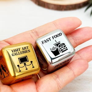 Food Decision Dice,Dice for Fun,Custom Couples Decision Dice,Custom Engraved Dice,Date Night Dice,Dice Game,Employee Appreciation Gift