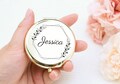 Customized Pocket Mirror,Name Compact Mirror with Birth Flower,Bridesmaid Gifts,Bridal Shower Gifts,Wedding Gifts,Birthday,Graduation Gift product logo