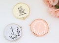 Personalized Compact Mirror,Custom Name Pocket Mirror,Makeup Mirror,Customized Birth Flower Gift For Her,Bridesmaid Proposal,Wedding Gifts product logo