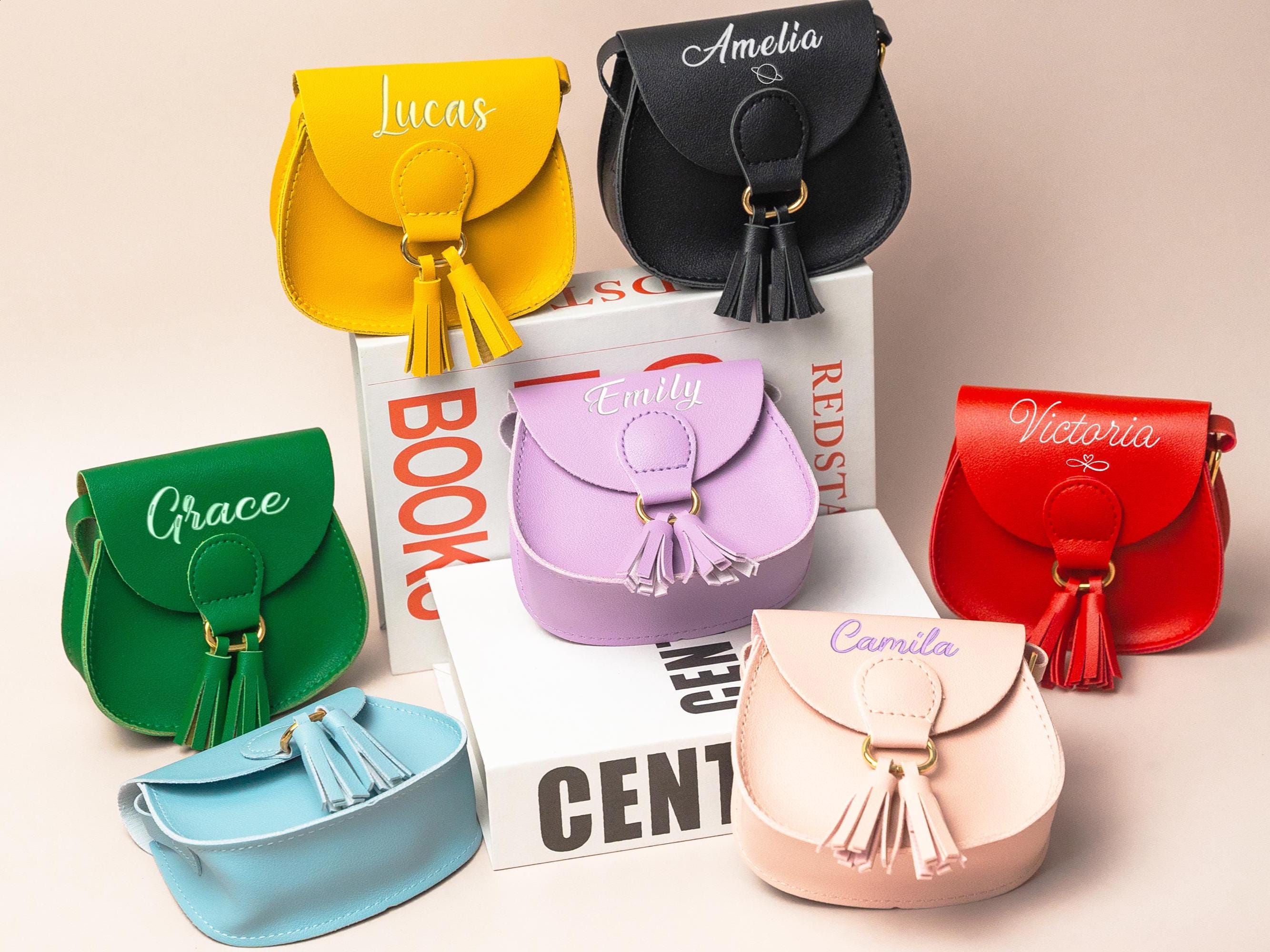 Personalized Baby Girl Keepsake Purse | Custom Mini Crossbody Bag | Embroidered Name Leather Gift | Toddler First Handbag| Mini Shoulder Bag