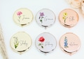 Custom Compact Mirror with Birth Flower,Custom Name Pocket Mirror,Gift For Wedding,bridesmaid custom gifts,Birthday,Bachelorette Favors product logo