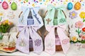 Personalized Easter Basket Bow with Embroidered Name, Monogrammed Seersucker Easter Basket Bow, Bunny Baskets Bow with Name or Monogram product logo