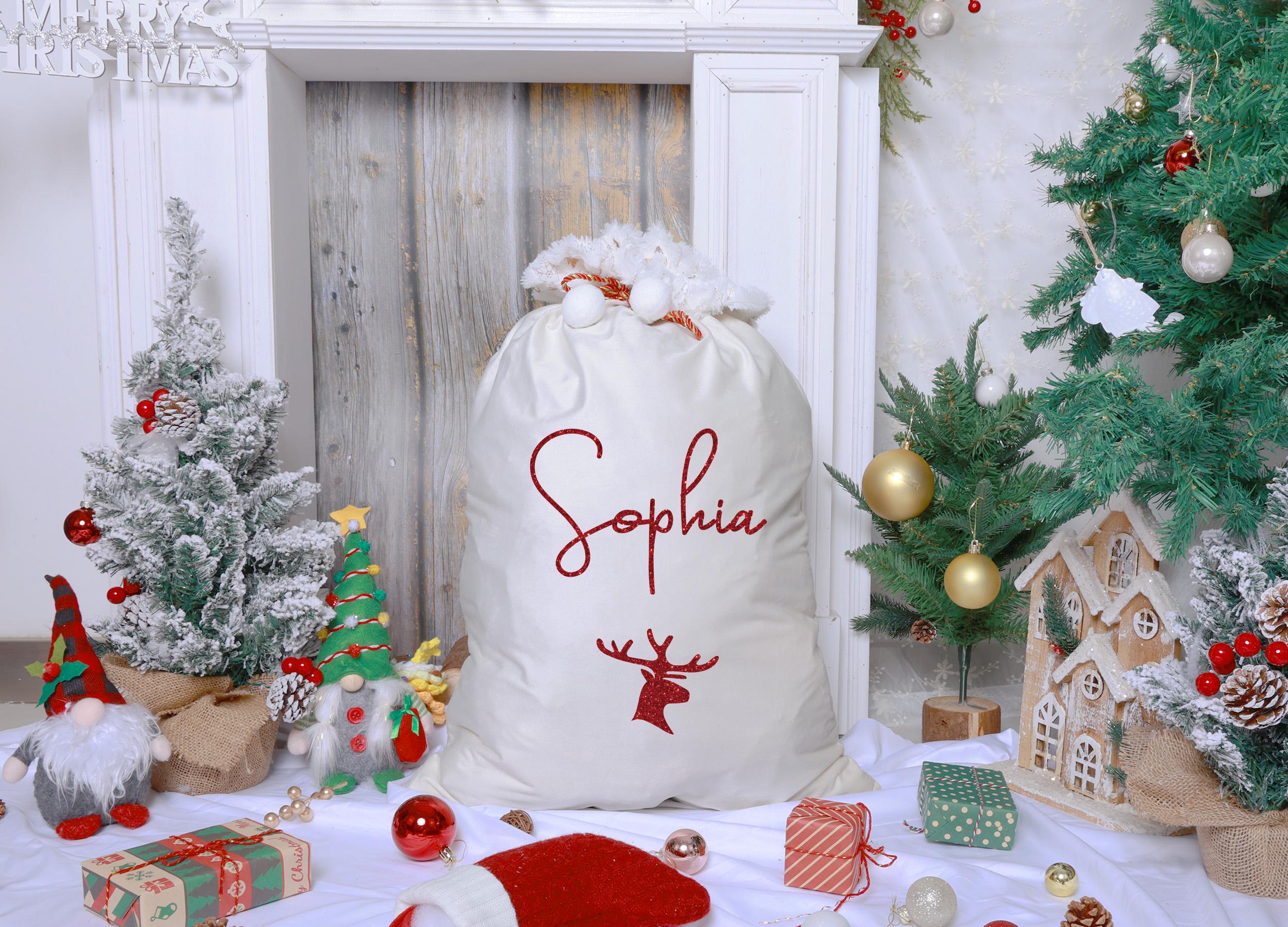 Christmas Stockings Extra Large Plastic Santa Sacks Bags With