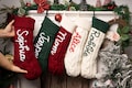 2025 Knitted Christmas Stockings with Name, Personalized Family Stockings, Custom Holiday Decor, Monogram Xmas Gift, Christmas Mantel Decor