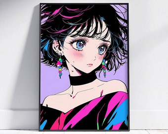 Anime Girl Poster, Anime Art, Anime Aesthetics, Japanese Poster, Anime Gift for friend, Anime Poster, Anime Art Print, Premium Poster