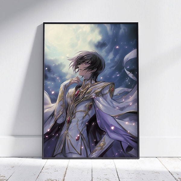 Emperor Lelouch Poster, Code Geass, Anime Poster, Anime Print, Anime Aesthetics, Anime Gift for Friend, Code Geass Poster, Matte Poster