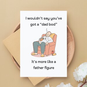 Punny Father Figure Humor - Grappige kaart voor papa - Papa met papa bod card - Humoristische papa Bod Grappen - Hilarische Vaderdag blanco kaart