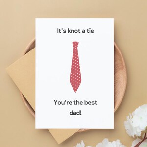Vatertagskarte mit Krawatte: Du bist der beste Papa! - Wortspielkarte für Papa - Handgemachte Vatertagskarte - Papa Wertschätzungskarte