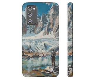 Fishing High Sierra Lake Painting - Phone Case | iPhone/Android Phone Case | Gift for Nature Lovers | Adventure/Mountain Phone Accessories