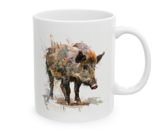 Ceramic Mug, 11oz - Wild Boar