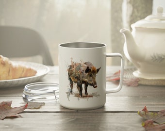Insulated Coffee Mug, 10oz - Wild Boar