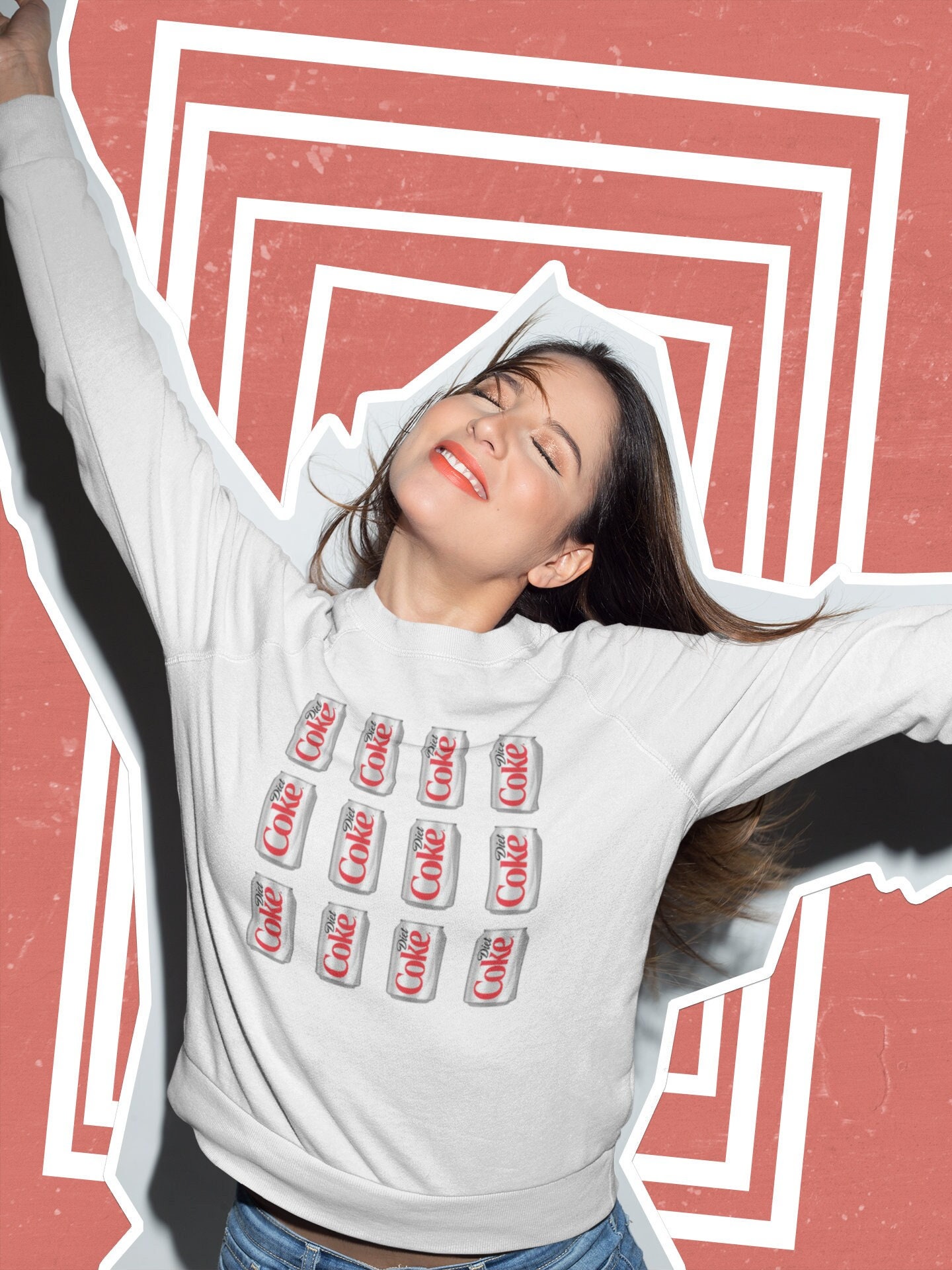 Diet Coke Crewneck Sweater, Diet Coke Sweatshirt, Coca-cola Sweatshirt ...