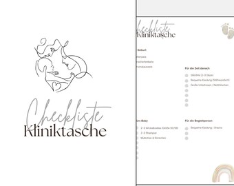 Liste pour la valise de maternité | Téléchargement PDF | Préparation de la grossesse | Liste pour bébé et maman | Allemand