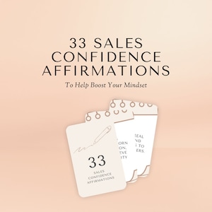 33 Verkaufsaffirmationskarten