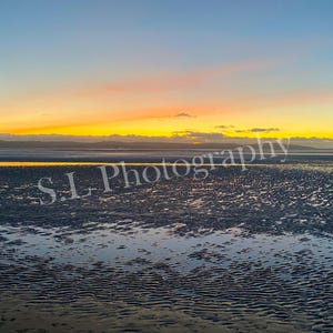 West Kirby Beach Sunset Coastal Merseyside UK Wall Art Picture Print