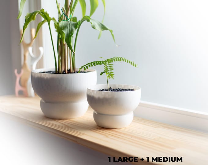 DripLock Pots: Indoor Mess Free Planter with built in Reservoir
