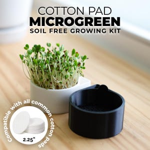 Organic Microgreens Growing Kit: Soil-Free Cotton Pad, Easy Indoor Start