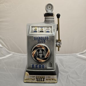 Jim Beam 1960's Harolds Club Reno Nevada Slot Machine Decanter