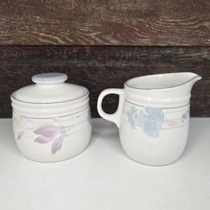 Studio Nova Tender Bloom Sugar Bowl with Lid & Creamer – Discontinued Pattern