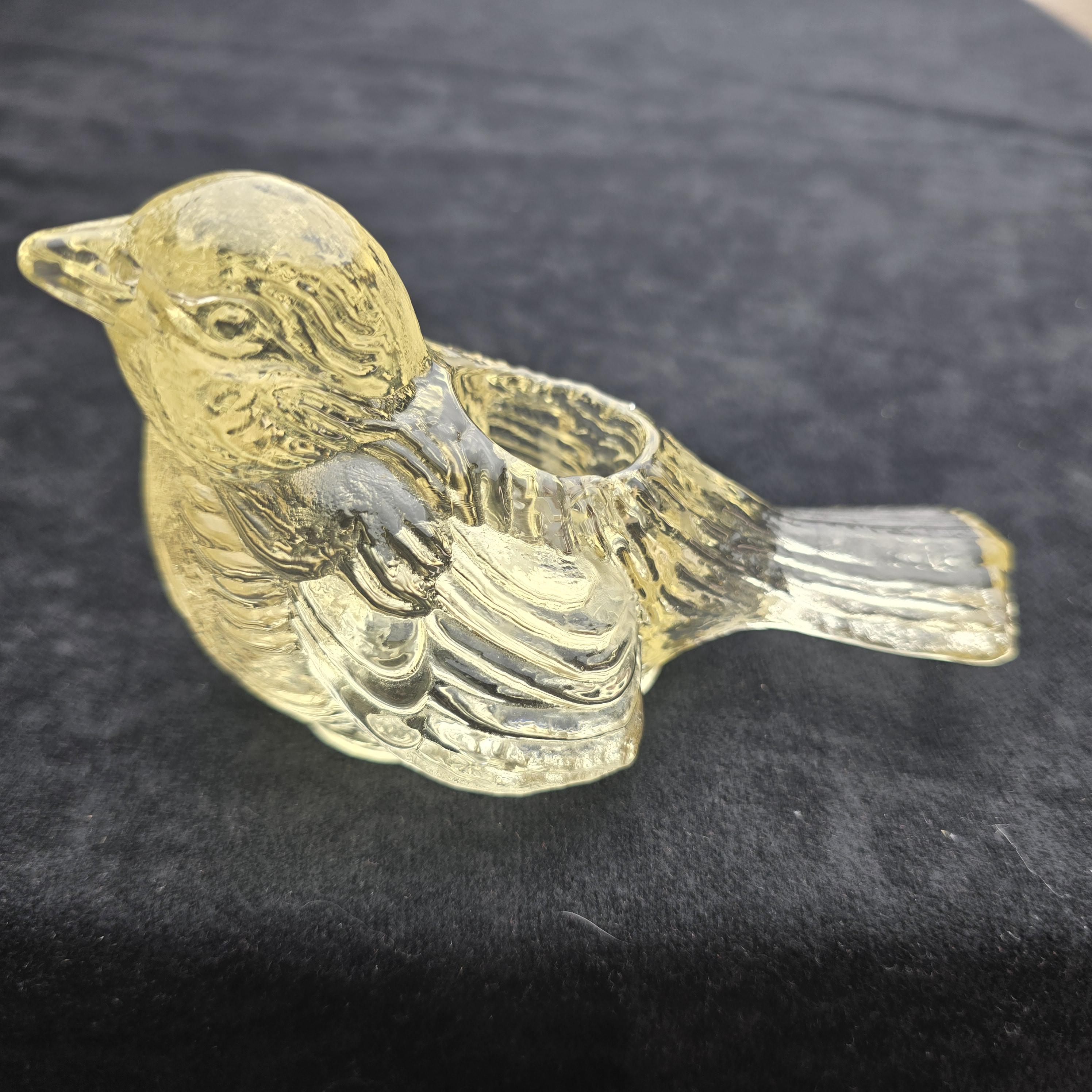 ガラスの鳥のキャンドルホルダー - Etsy 日本