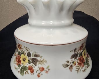 Quoizel Abigail Adams Milk Glass Lamp Shade, Ruffled Edge, White Glass