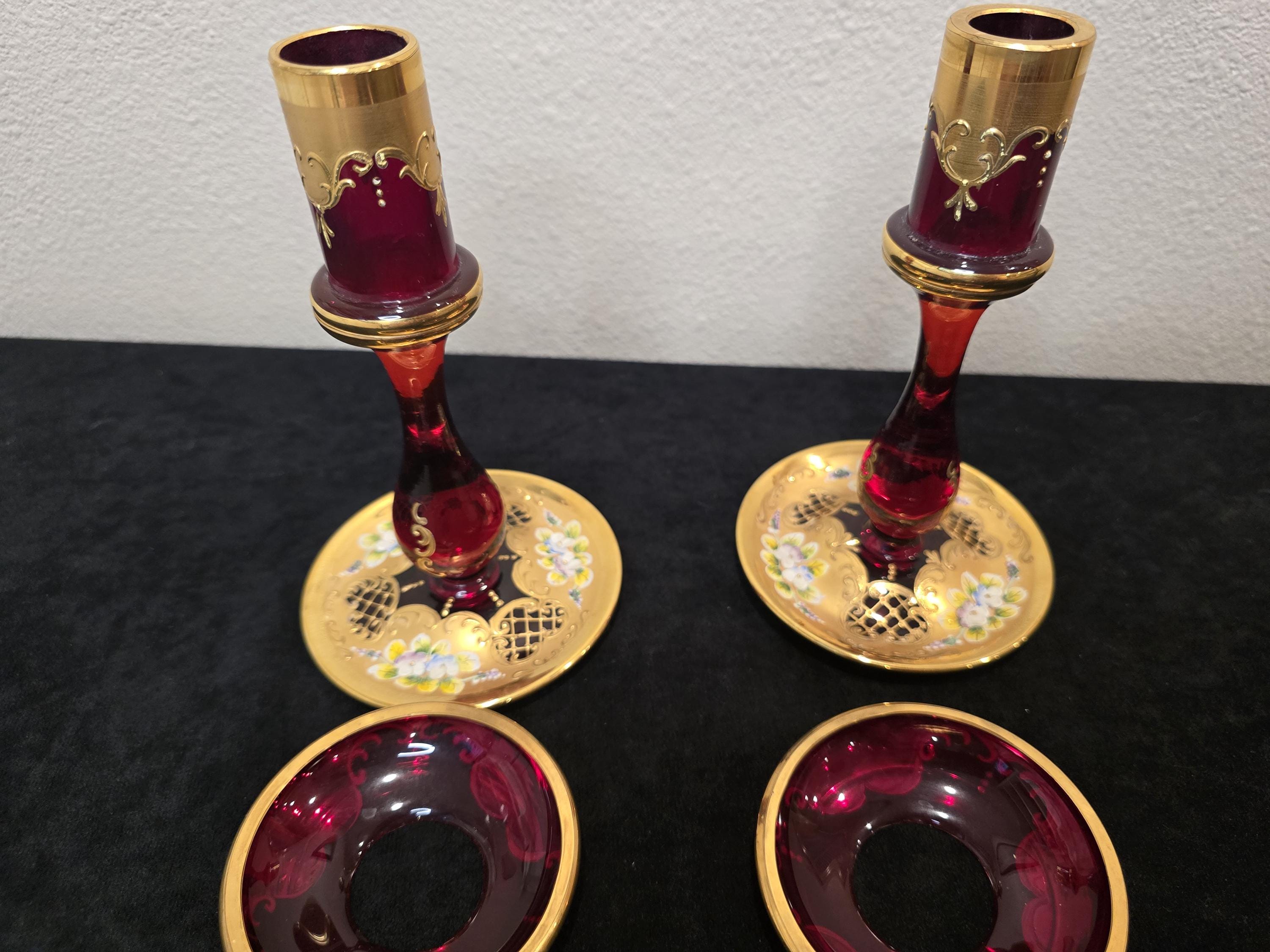 【ペア】イタリア ムラーノガラス人形 キャンドルホルダー ヴィンテージ ペア】イタリア ムラーノガラス人形 キャンドルホルダー ヴィンテージ