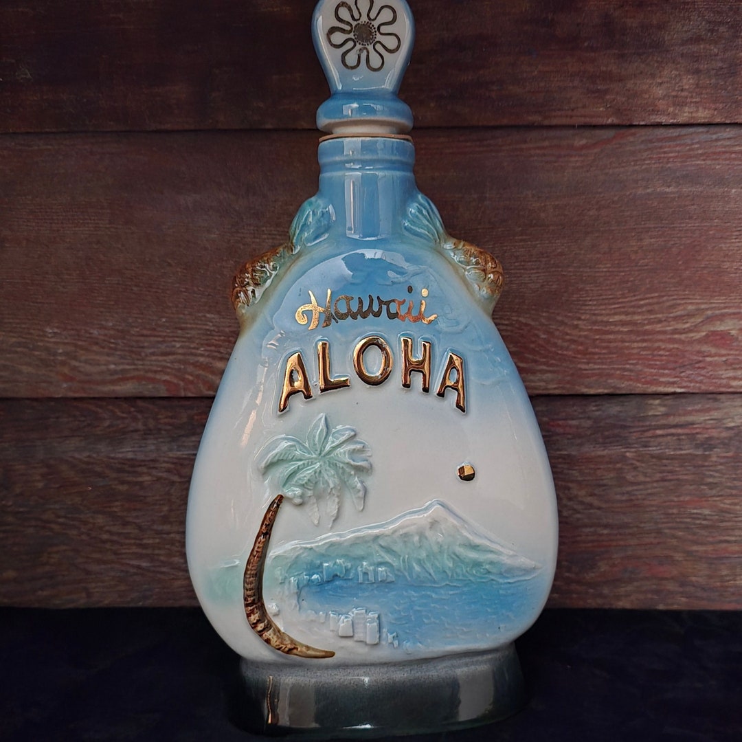 1971 Jim Beam Hawaiian King Kamehaeha Decanter Hawaii Aloha Etsy