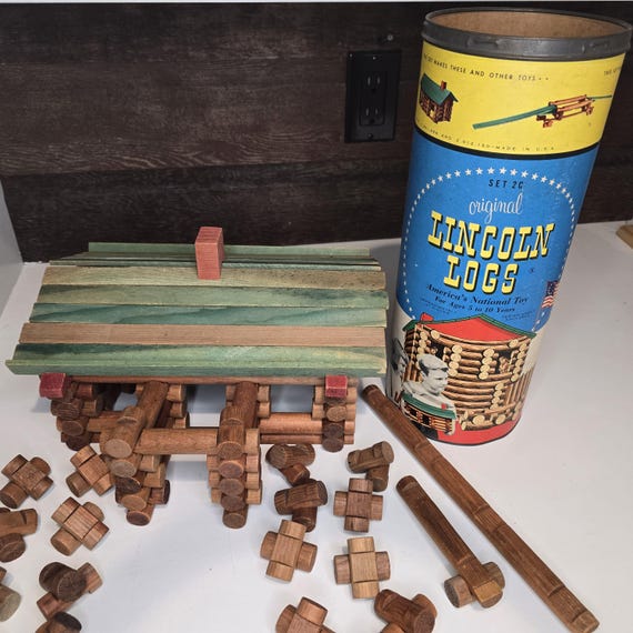 Vintage Lincoln Logs Set No. 2C