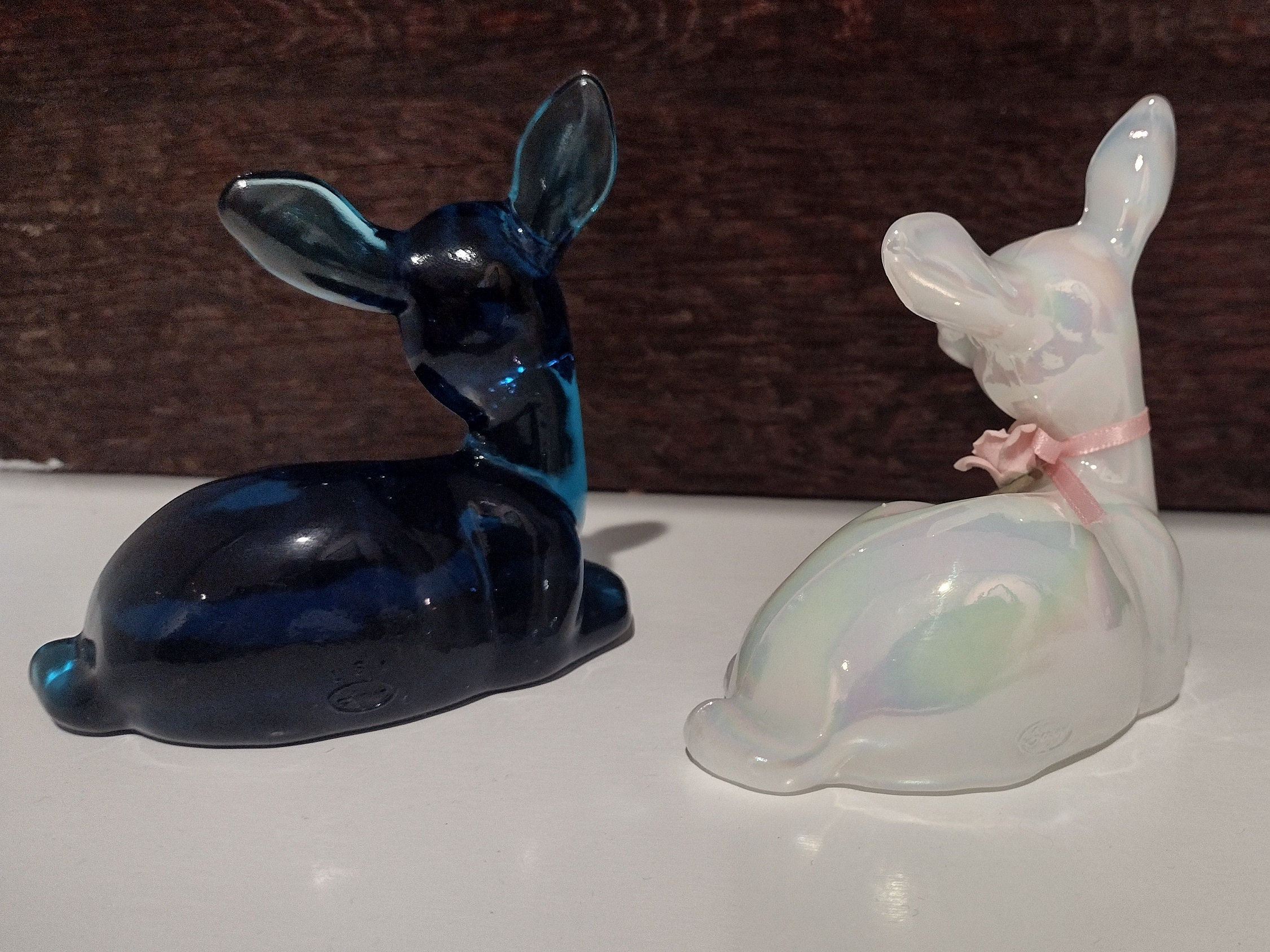 Fenton Glass Deer Etsy