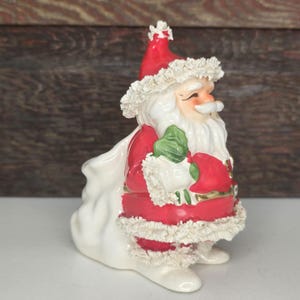 Vintage Napco Santa Claus Planter, Spaghetti Trim & Gold Accents