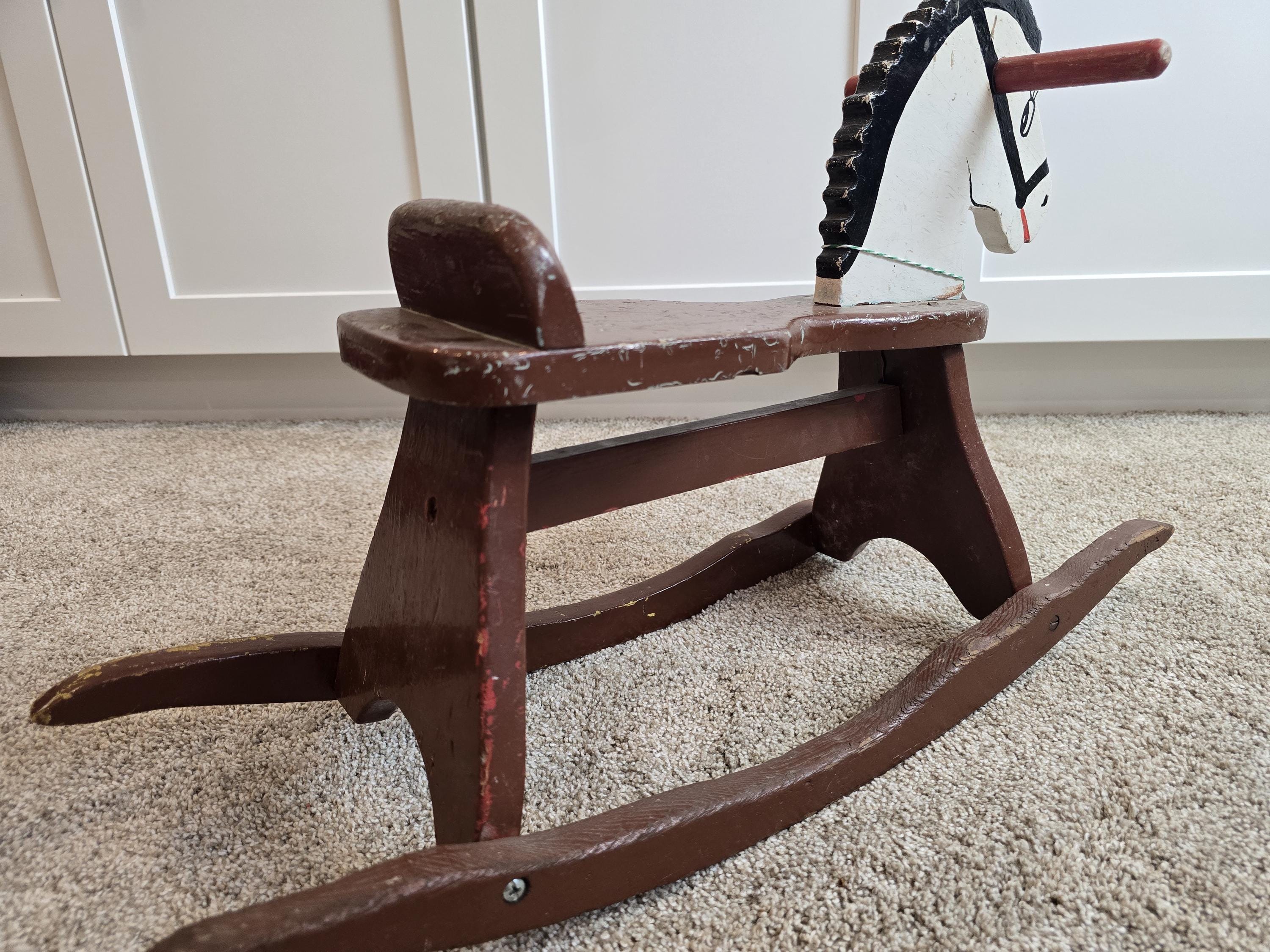 ヴィンテージ木製ロッキングホース - Etsy 日本