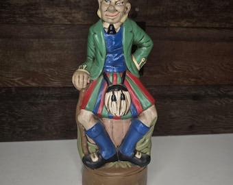Vintage Scotch Decanter “Drunken Scotsman” in Traditional Kilt
