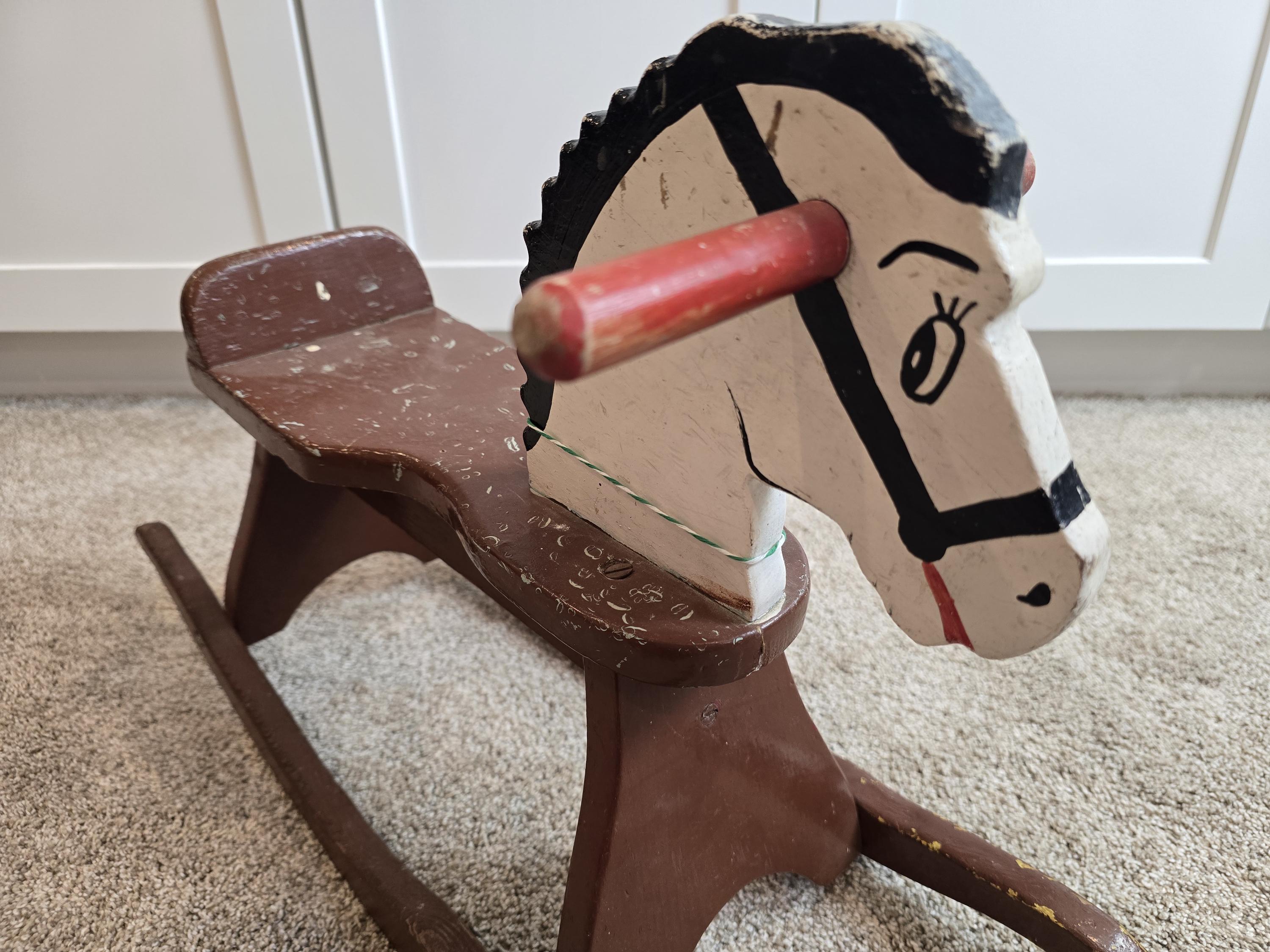 ヴィンテージ木製ロッキングホース - Etsy 日本