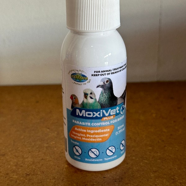 Vetafarm Moxivet Plus Liquid Parasite Control 50 ml For Small Birds and Pigeons