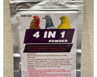4 in 1 Powder For Pigeons, Cage Aviary Birds & Chickens Pet Birds