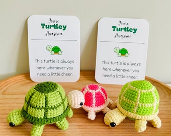 Crochet Pocket Hug Turtle: Personalized Cheer Up Gift