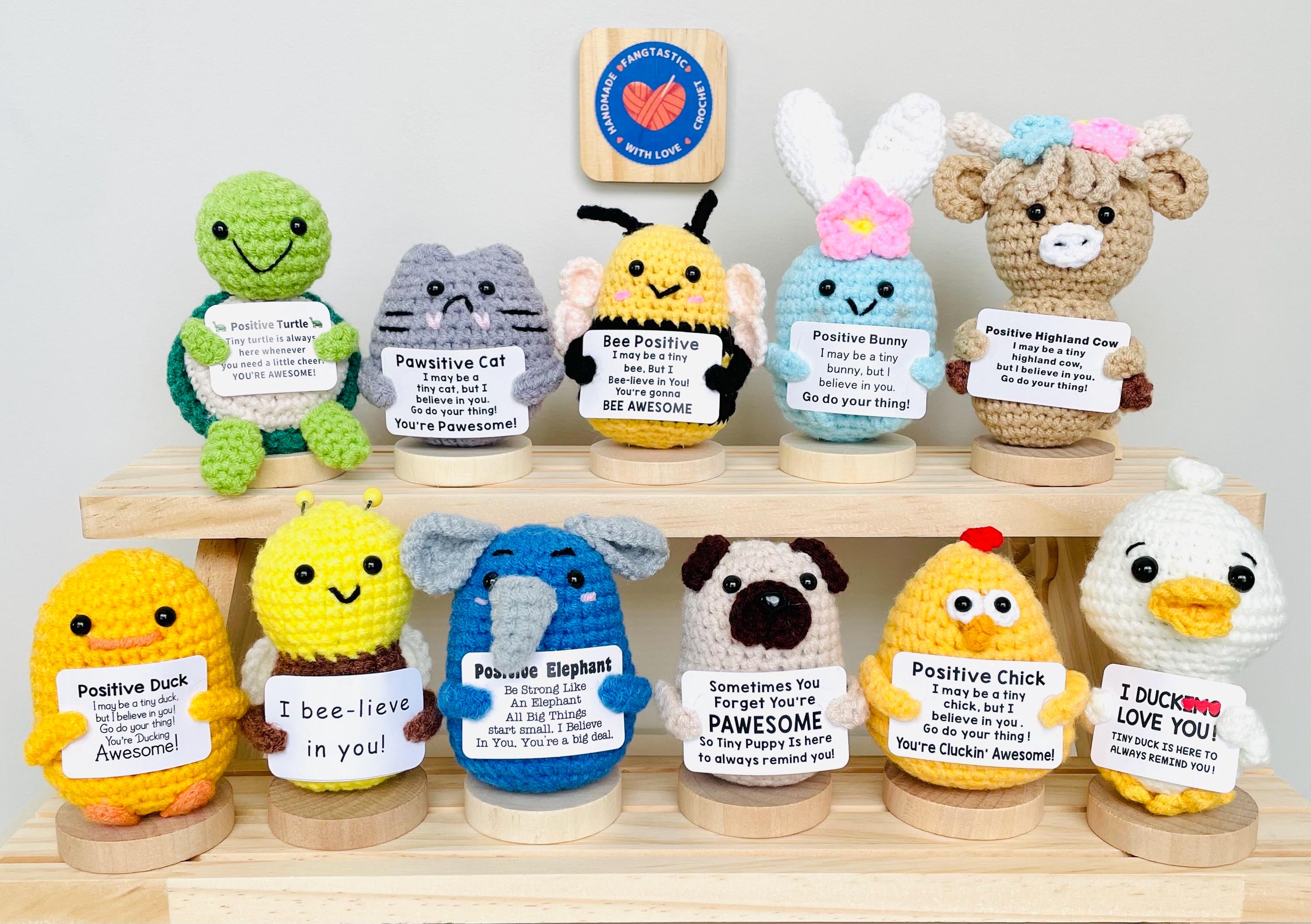 Crochet Emotional Support Animal Handmade Positive Critters Etsy