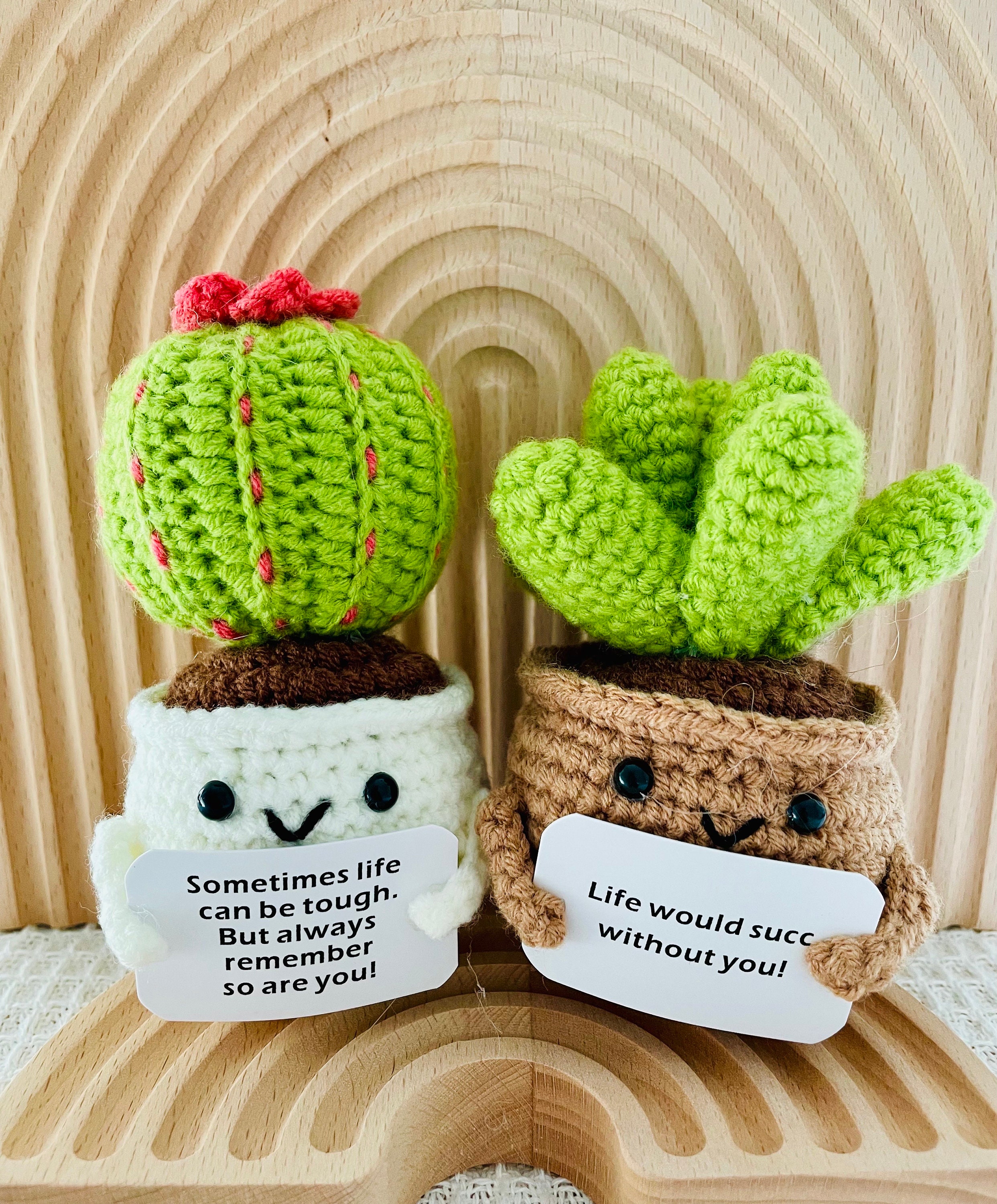 Happy Cactus Bundle Crochet kit - Amigurumi for beginners easy
