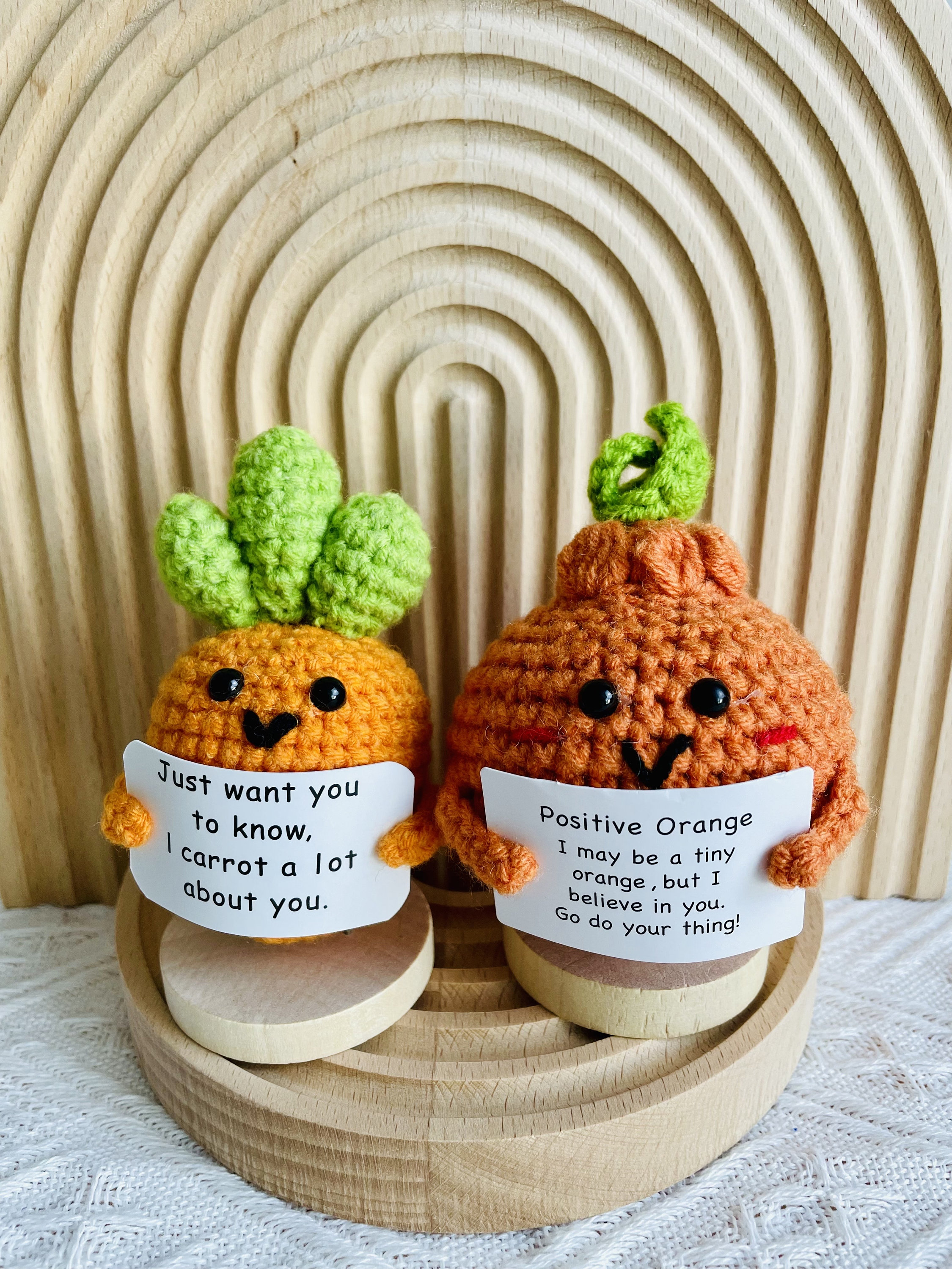 Crochet Orange Dekopon: Emotional Support Desk Decor, Motivational