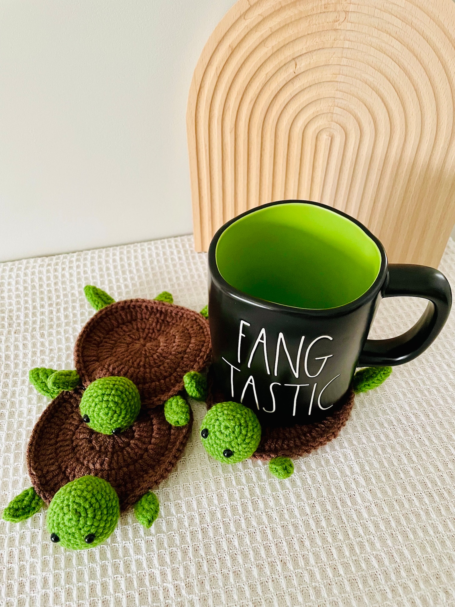 Cute Crochet Turtle Coasters, Tortoise Coaster, Turtle Mug Rug, Table ...