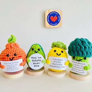 Crochet Positive Food Amigurumi: Emotional Support Desk Decor
