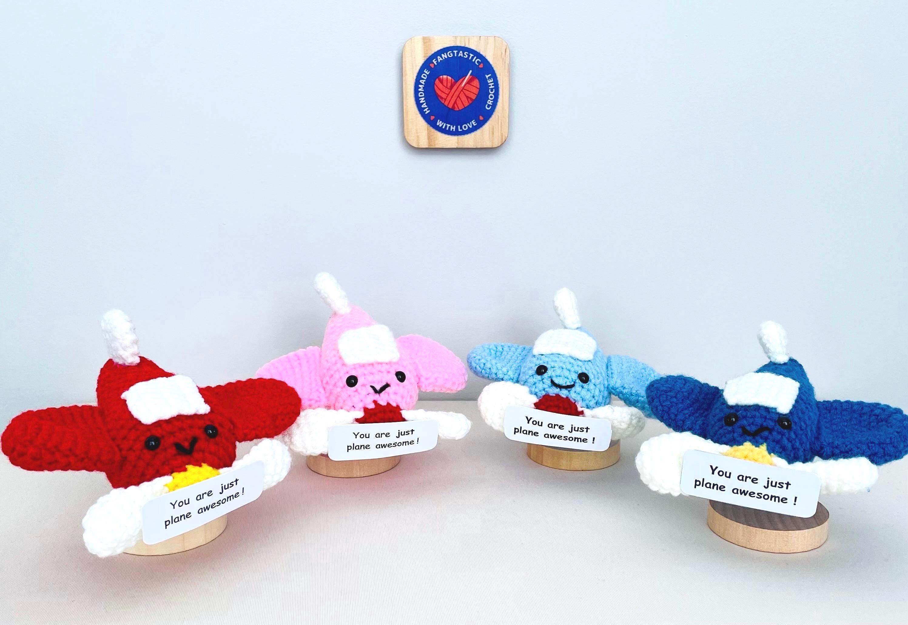 Crochet Airplane Aviator Pilot Gift: Positive Affirmation, Desk