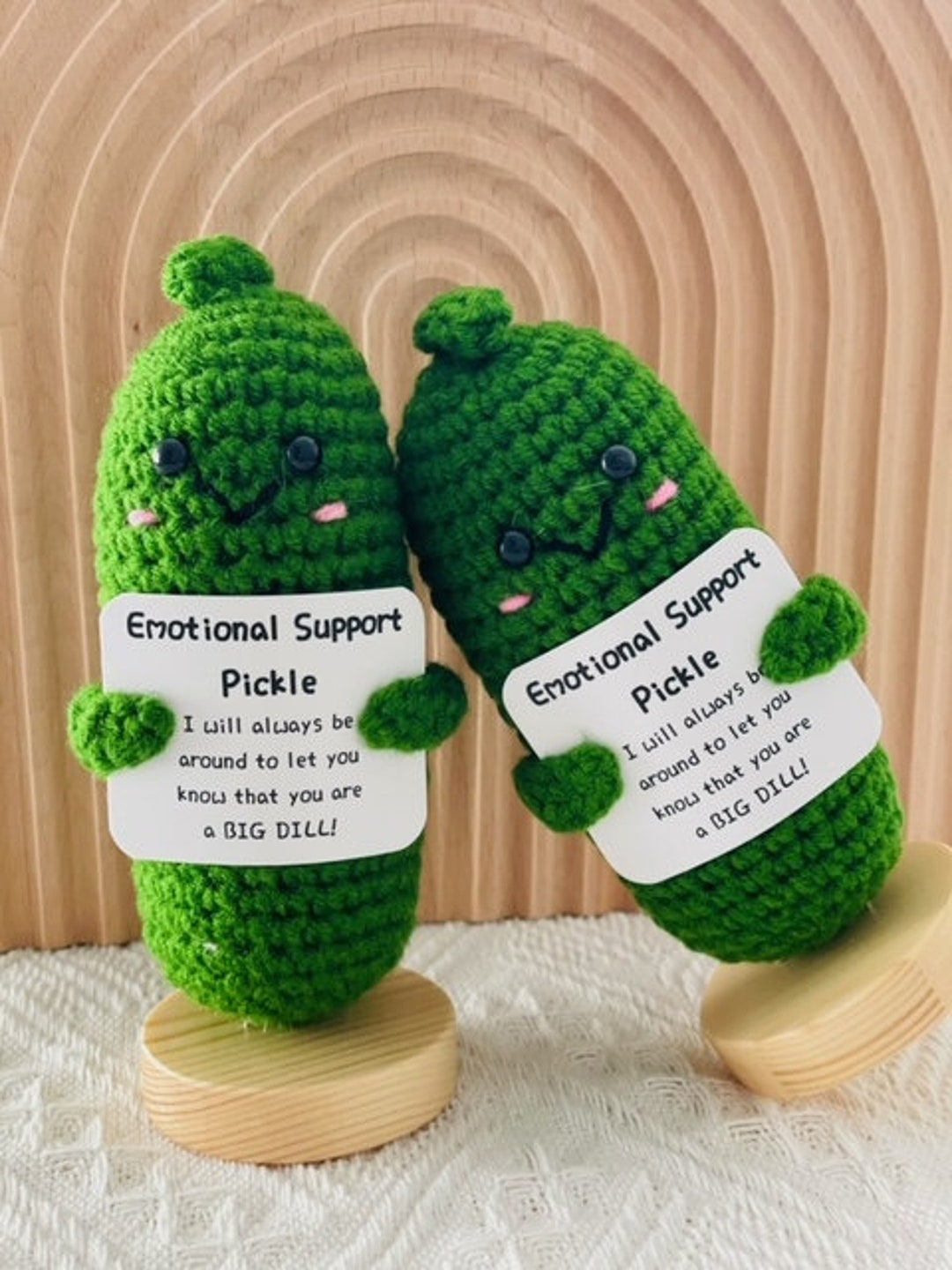 New Decorative Item, Cute Creative Handmade Positive Energy Decorative  Card, Perfect For Holiday Decoration, Cucumber Shaped