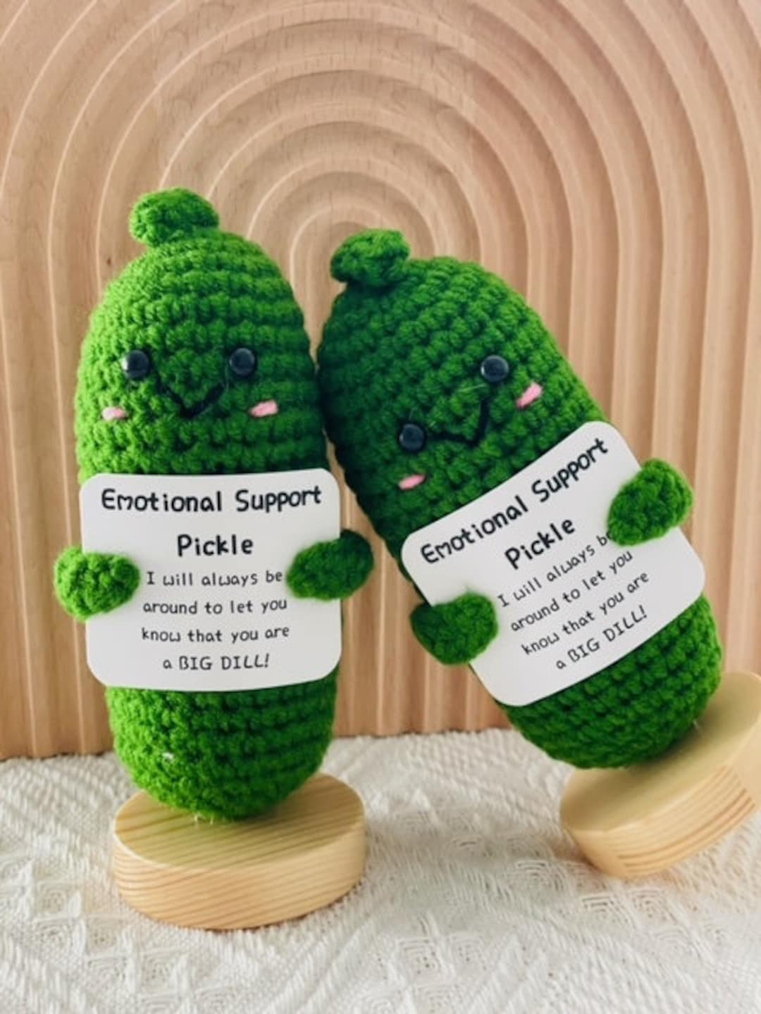 New Decorative Item, Cute Creative Handmade Positive Energy Decorative  Card, Perfect For Holiday Decoration, Cucumber Shaped