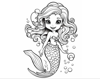 Mermaid Coloring Pages