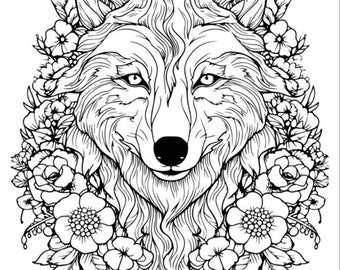 Animal and Flowers Coloring Pages