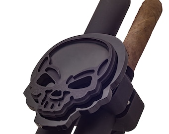 Cigar Accessory - Motorcycle Mounted Matt Black containment cylinder with a built in Humidification system