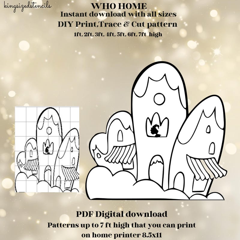 Whoville House Templates Etsy Whoville House Templates Etsy