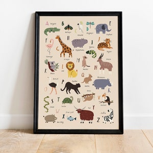 Animal Alphabet-Kids/Baby Room Decor