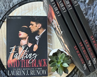 Signed Spicy Contemporary Romance Novel - Falling into the Black by Lauren J. Runow